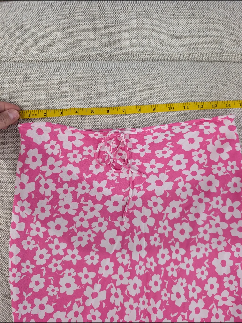 Cotton Candy Pink Floral Midi Skirt Size M